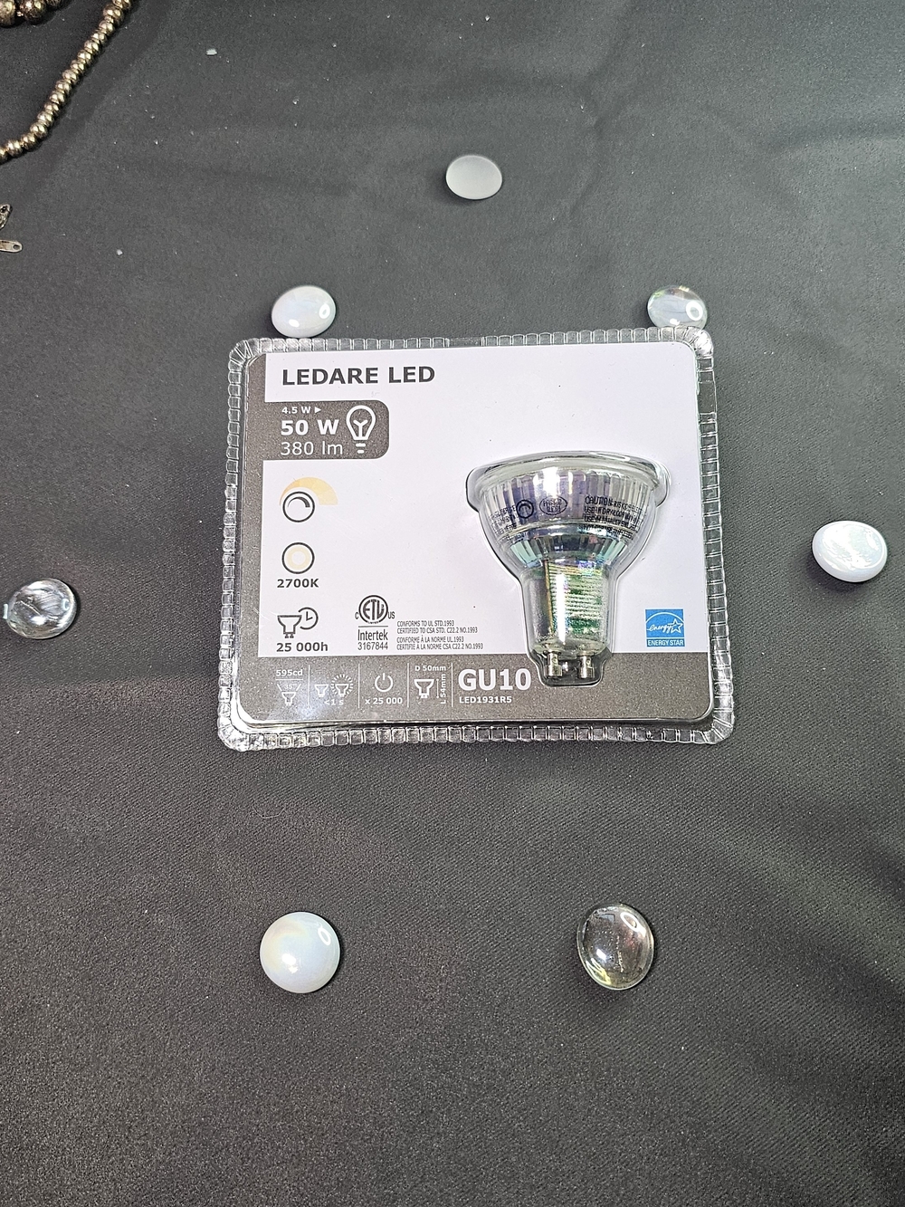 (Set of 2) IKEA LEDARE LED GU10 4.5W 2700K 380lm Dimmable Bulb 120V